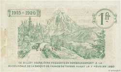 1 Franc Annulé FRANCE regionalismo y varios Tarbes 1915 JP.120.06 MBC a EBC