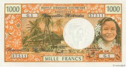 1000 Francs NUEVAS HÉBRIDAS  1975 P.20b