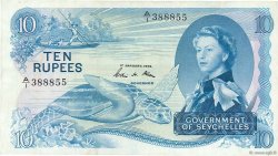 10 Rupees SEYCHELLEN  1974 P.15b fVZ