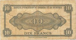 10 Francs RWANDA BURUNDI  1960 P.02 BC