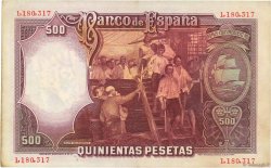 500 Pesetas ESPAÑA  1931 P.084 MBC