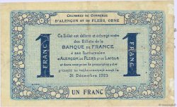 1 Franc FRANCE regionalism and miscellaneous Alencon et Flers 1915 JP.006.48 VF
