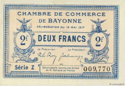 2 Francs FRANCE regionalism and miscellaneous Bayonne 1917 JP.021.49 UNC