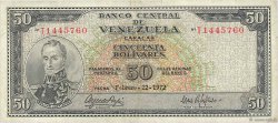 50 Bolivares VENEZUELA  1970 P.047f BB