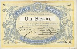 1 Franc Non émis FRANCE regionalism and various Lille 1870 JER.59.40A AU