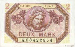 2 Mark SARRE FRANCE  1947 VF.45.01 pr.NEUF