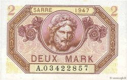 2 Mark SARRE FRANCE  1947 VF.45.01 pr.NEUF