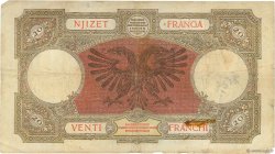 20 Franga ALBANIA  1945 P.13 RC a BC