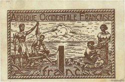 1 Franc FRENCH WEST AFRICA  1944 P.34a MBC