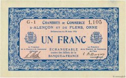 1 Franc FRANCE Regionalismus und verschiedenen Alencon et Flers 1915 JP.006.04 VZ