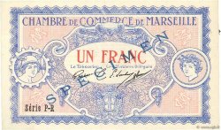 1 Franc Spécimen FRANCE regionalismo y varios Marseille 1917 JP.079.71 FDC