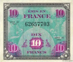 10 Francs DRAPEAU FRANCIA  1944 VF.18.01 MBC+