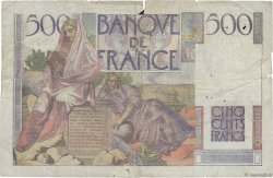 500 Francs CHATEAUBRIAND FRANCE  1945 F.34.01 VG