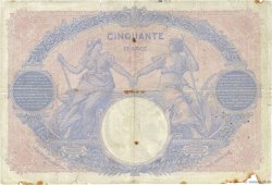 50 Francs BLEU ET ROSE FRANCIA  1914 F.14.27 q.MB