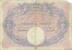 50 Francs BLEU ET ROSE FRANCIA  1915 F.14.28 RC