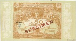 50 Centimes Spécimen FRANCE regionalism and various Nîmes 1915 JP.092.02 AU+