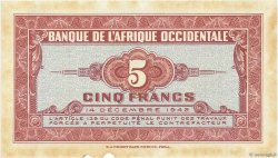 5 Francs FRENCH WEST AFRICA (1895-1958)  1942 P.28a XF+