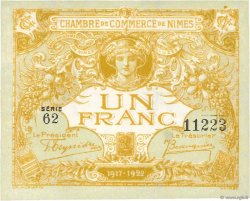 1 Franc FRANCE regionalismo e varie Nîmes 1917 JP.092.18 FDC