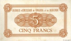 5 Francs RWANDA BURUNDI  1961 P.01 VZ