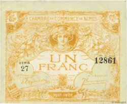 1 Franc FRANCE regionalism and miscellaneous Nîmes 1917 JP.092.18 AU