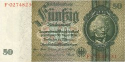 50 Reichsmark GERMANY  1933 P.182b AU