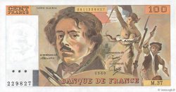 100 Francs DELACROIX modifié FRANCE  1980 F.69.04b