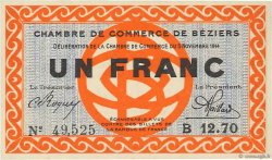 1 Franc FRANCE Regionalismus und verschiedenen Béziers 1914 JP.027.08