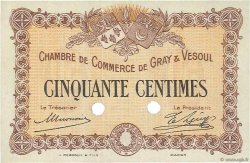 50 Centimes Spécimen FRANCE Regionalismus und verschiedenen Gray et Vesoul 1915 JP.062.02