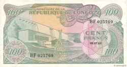 100 Francs DEMOKRATISCHE REPUBLIK KONGO  1963 P.001a fVZ