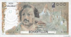 1000 Francs BALZAC Échantillon FRANCIA  1980 EC.1980.01