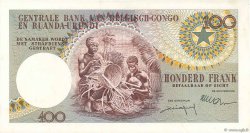 100 Francs BELGISCH-KONGO  1957 P.33b VZ