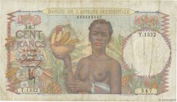 100 Francs FRENCH WEST AFRICA  1946 P.40 VF