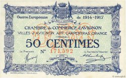 50 Centimes FRANCE Regionalismus und verschiedenen Avignon 1915 JP.018.13 ST