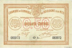 50 Centimes FRANCE regionalism and various Boulogne-Sur-Mer  1914 JP.031.11 VF - XF