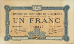 1 Franc FRANCE Regionalismus und verschiedenen Montauban 1917 JP.083.15 VZ