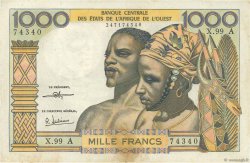 1000 Francs WEST AFRICAN STATES  1972 P.103Ai VF