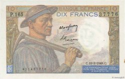 10 Francs MINEUR FRANCE  1949 F.08.20 XF+