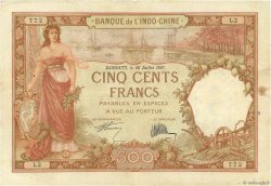 500 Francs YIBUTI  1927 P.09a MBC