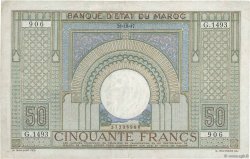 50 Francs MAROKKO  1947 P.21 S