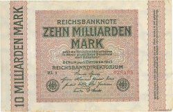 10 Milliards Mark GERMANIA  1923 P.117c BB