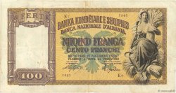 100 Franga ALBANIA  1940 P.08 MBC