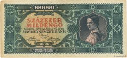 100000 Milpengö HUNGARY  1946 P.127 XF
