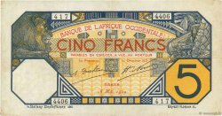 5 Francs DAKAR AFRIQUE OCCIDENTALE FRANÇAISE (1895-1958) Dakar 1929 P.05Be