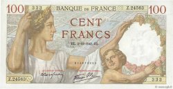 100 Francs SULLY FRANKREICH  1941 F.26.58 ST