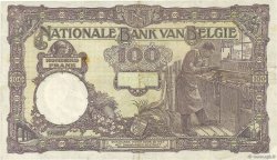 100 Francs BÉLGICA  1927 P.095 MBC+