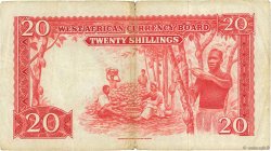 20 Shillings ÁFRICA OCCIDENTAL BRITÁNICA  1955 P.10a BC