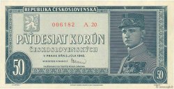 50 Korun CZECHOSLOVAKIA  1948 P.066a UNC