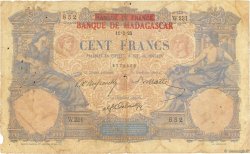 100 Francs MADAGASCAR  1893 P.034 VG