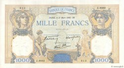 1000 Francs CÉRÈS ET MERCURE type modifié FRANKREICH  1940 F.38.44