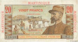 20 Francs Émile Gentil MARTINIQUE  1946 P.29 MBC